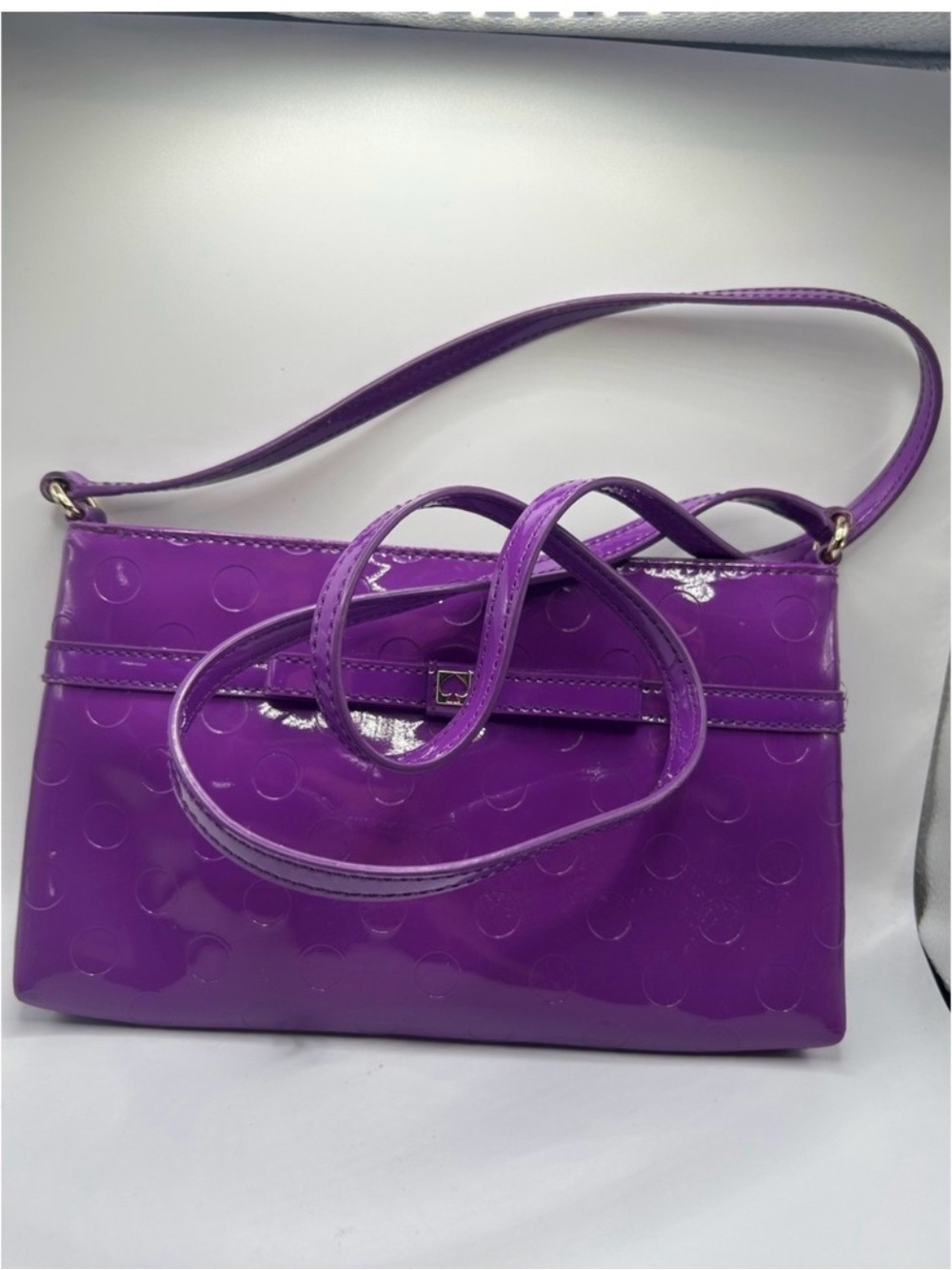 kate spade Glossy Purple Patent Crossbody Bag